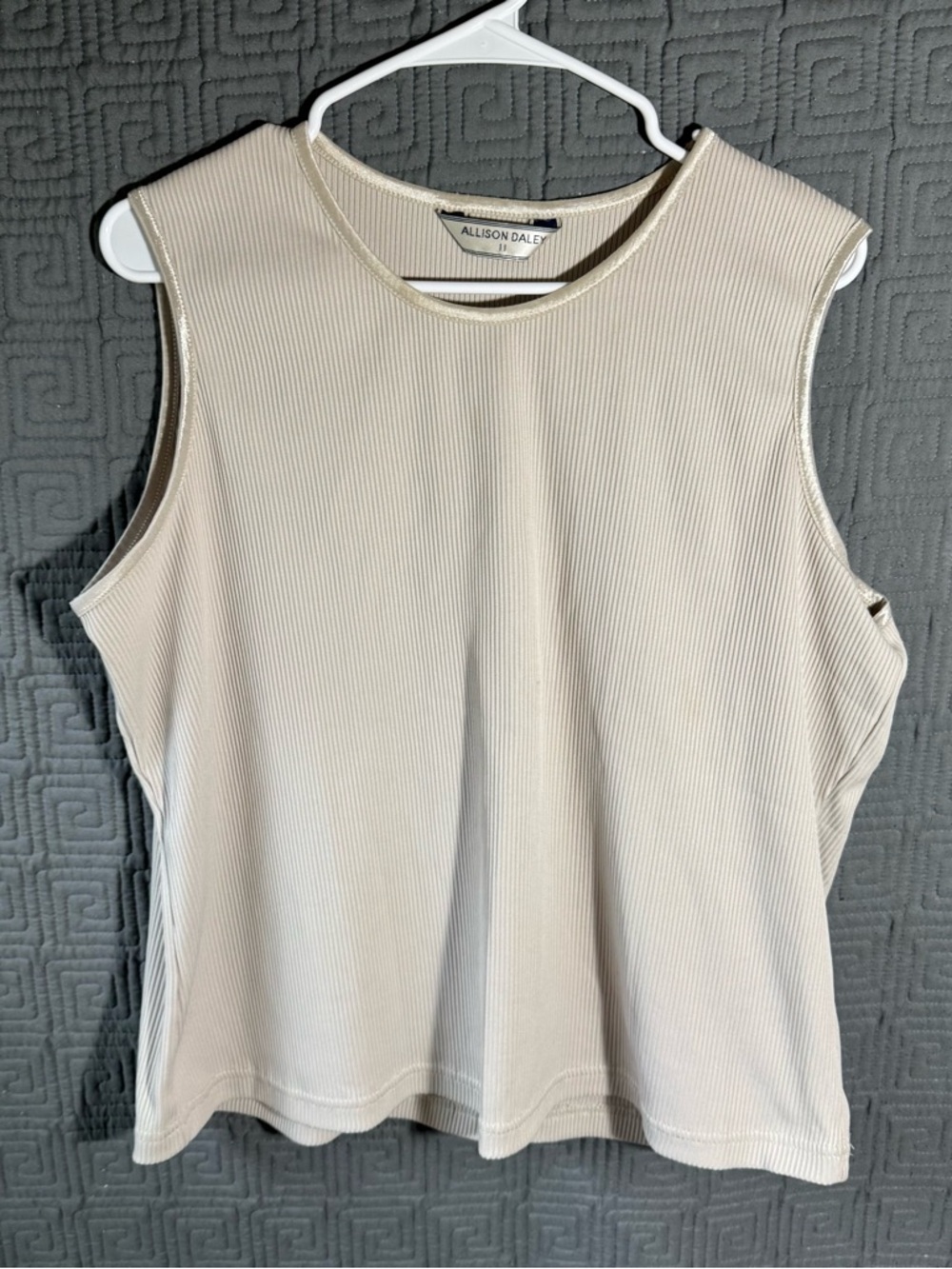Allison Daley Tank Blouse Women’s 11 Cream Sleeveless